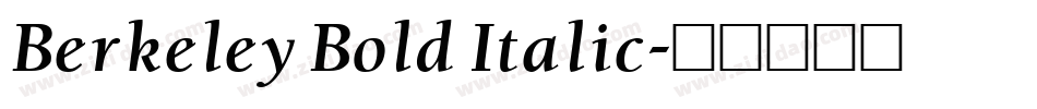 Berkeley Bold Italic字体转换